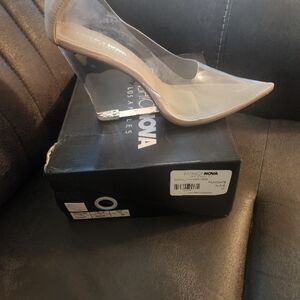 Fashion Nova Clear Wedge Heels